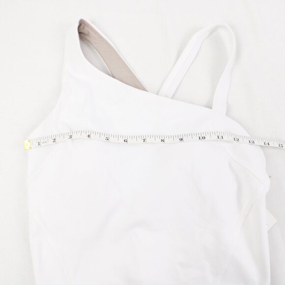 NWT Lululemon Exerlux Asymmetrical Tennis Tank Top in White Size 8 (B/C Cup) - Picture 10 of 10